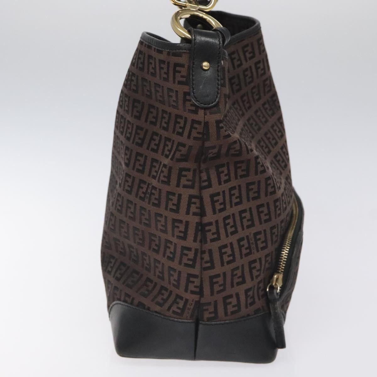 Fendi Black Canvas Shoulder Bag (Pre-Owned) Size ONE SIZE - 4 Thumbnail
