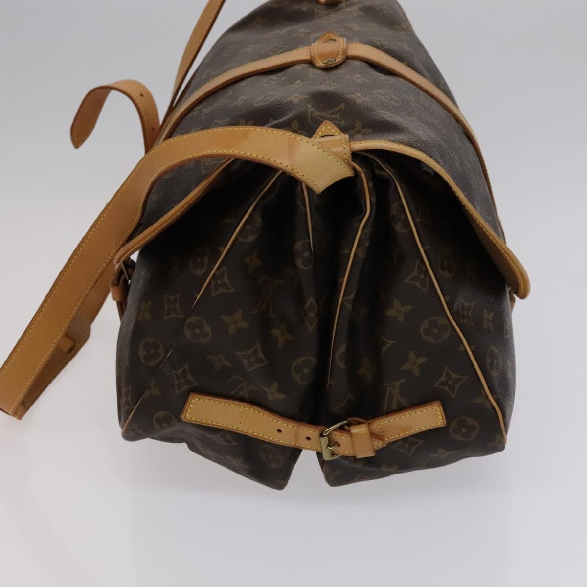 Louis Vuitton Saumur 35 Brown Canvas Shoulder Bag (Pre-Owned) Size ONE SIZE - 3 Thumbnail