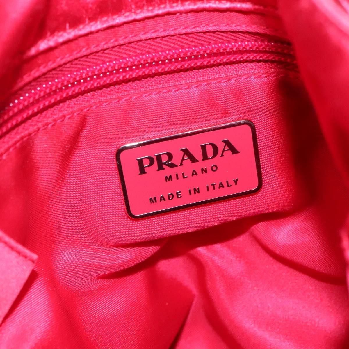 Prada Tessuto Pink Synthetic Shoulder Bag (Pre-Owned) Size ONE SIZE - 13 Thumbnail