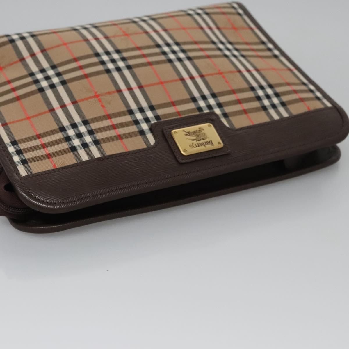 Burberry Nova Check Beige Canvas Clutch Bag (Pre-Owned) Size ONE SIZE - 14 Thumbnail