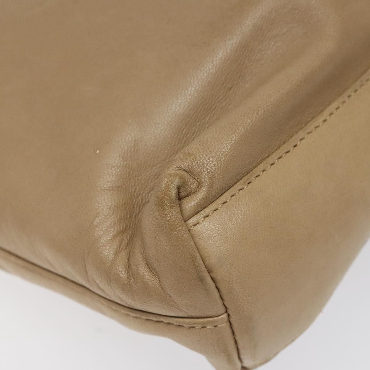 Prada Beige Leather Handbag (Pre-Owned) Size ONE SIZE - 7 Thumbnail