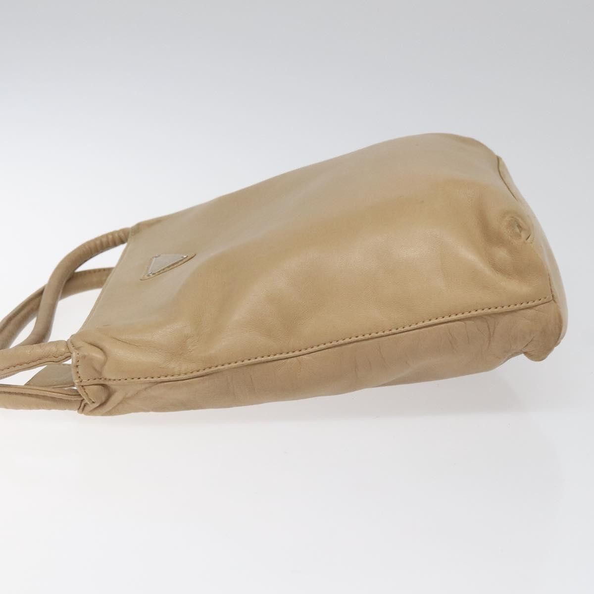 Prada Beige Leather Handbag (Pre-Owned) Size ONE SIZE - 4 Thumbnail
