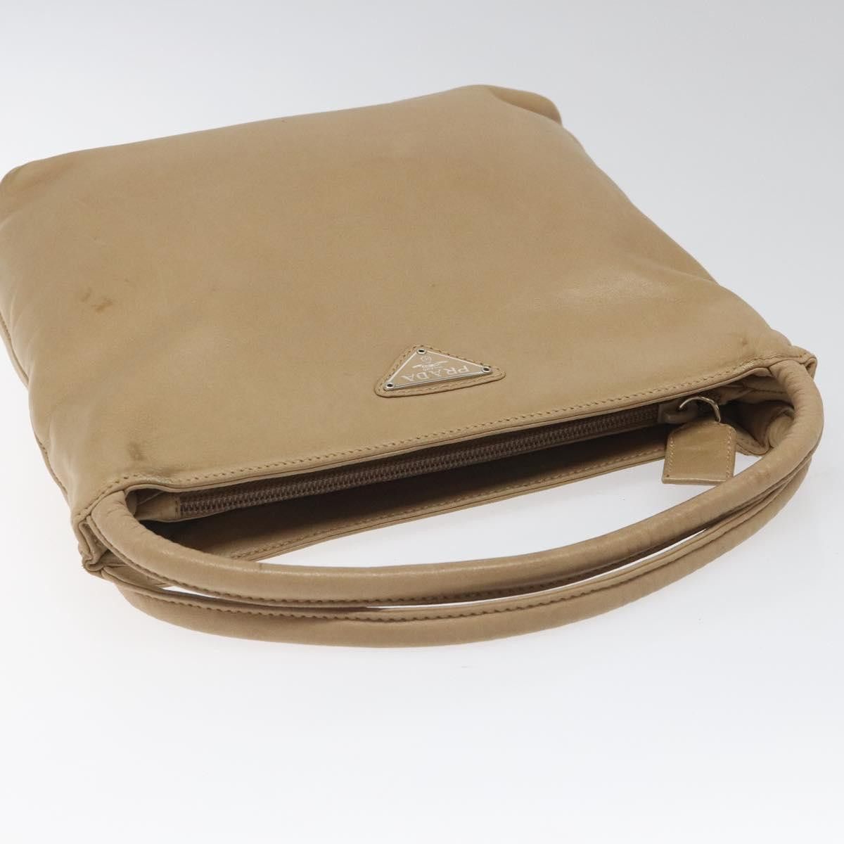Prada Beige Leather Handbag (Pre-Owned) Size ONE SIZE - 5 Thumbnail