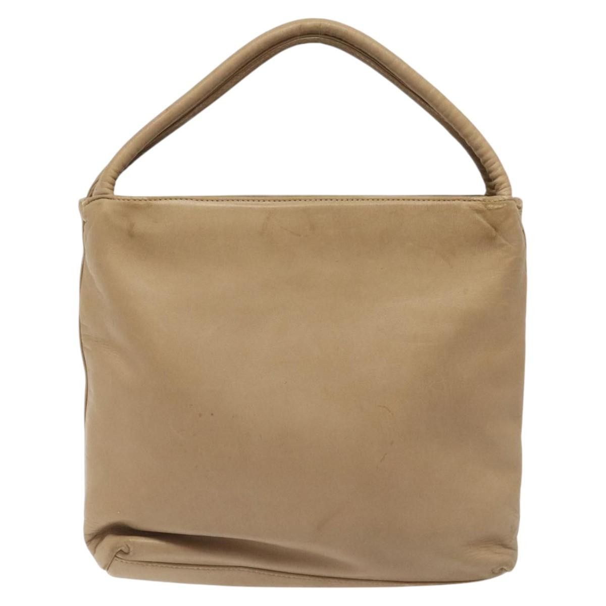 Prada Beige Leather Handbag (Pre-Owned) Size ONE SIZE - 2 Thumbnail