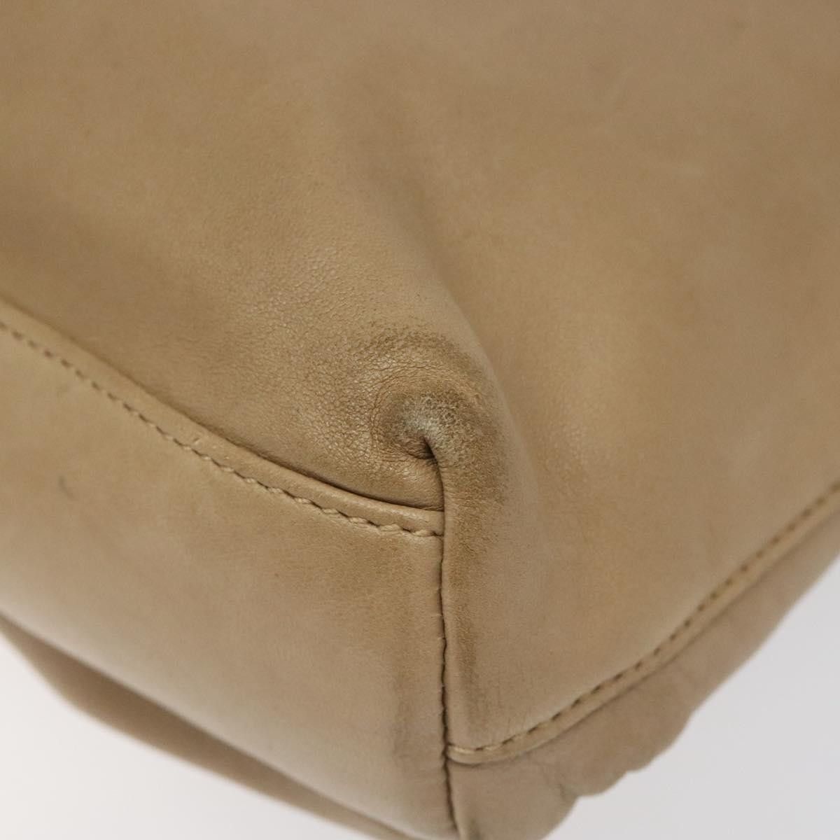 Prada Beige Leather Handbag (Pre-Owned) Size ONE SIZE - 6 Thumbnail