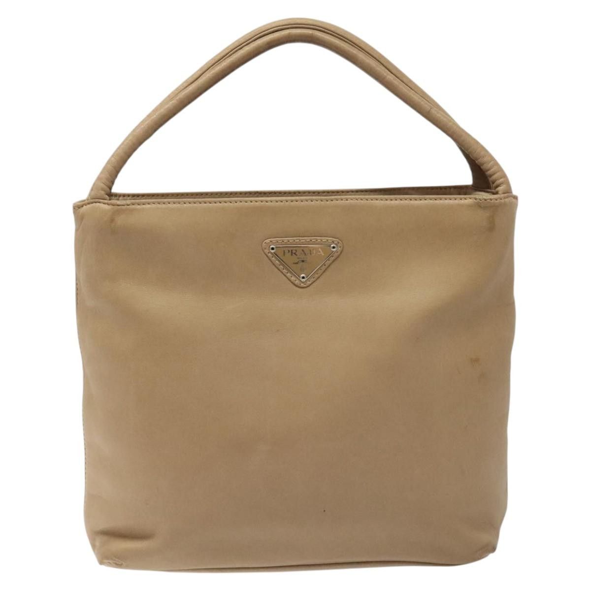 Prada Beige Leather Handbag (Pre-Owned) Size ONE SIZE - 16 Thumbnail