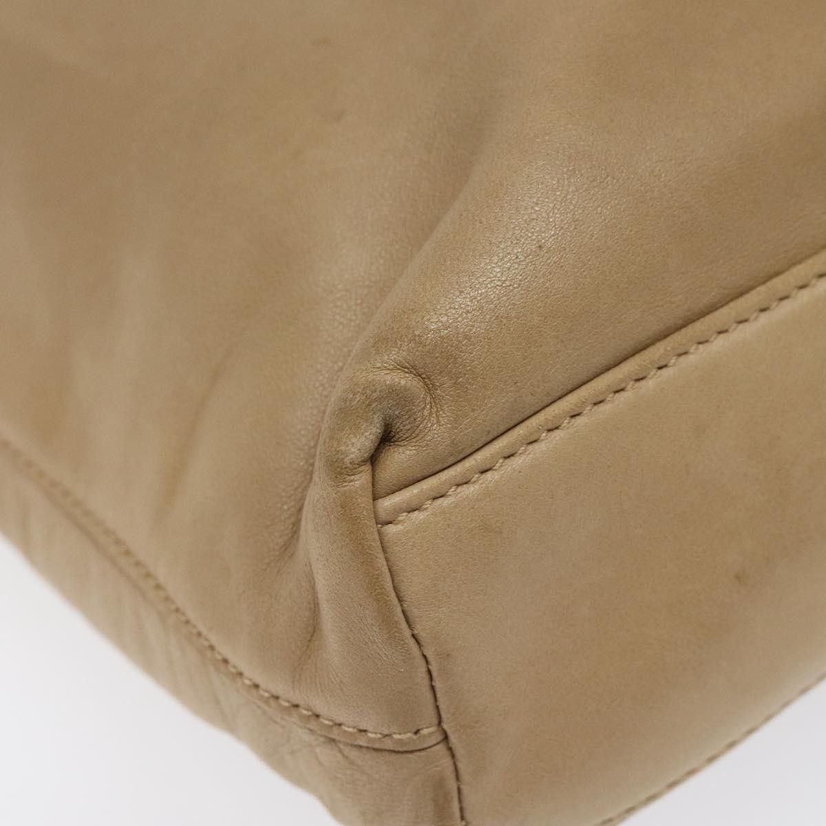Prada Beige Leather Handbag (Pre-Owned) Size ONE SIZE - 8 Thumbnail