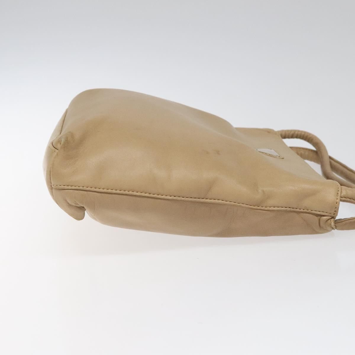 Prada Beige Leather Handbag (Pre-Owned) Size ONE SIZE - 3 Thumbnail