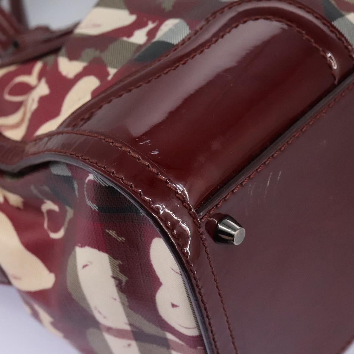 Burberry Heart Burgundy Canvas Travel Bag (Pre-Owned) Size ONE SIZE - 7 Thumbnail