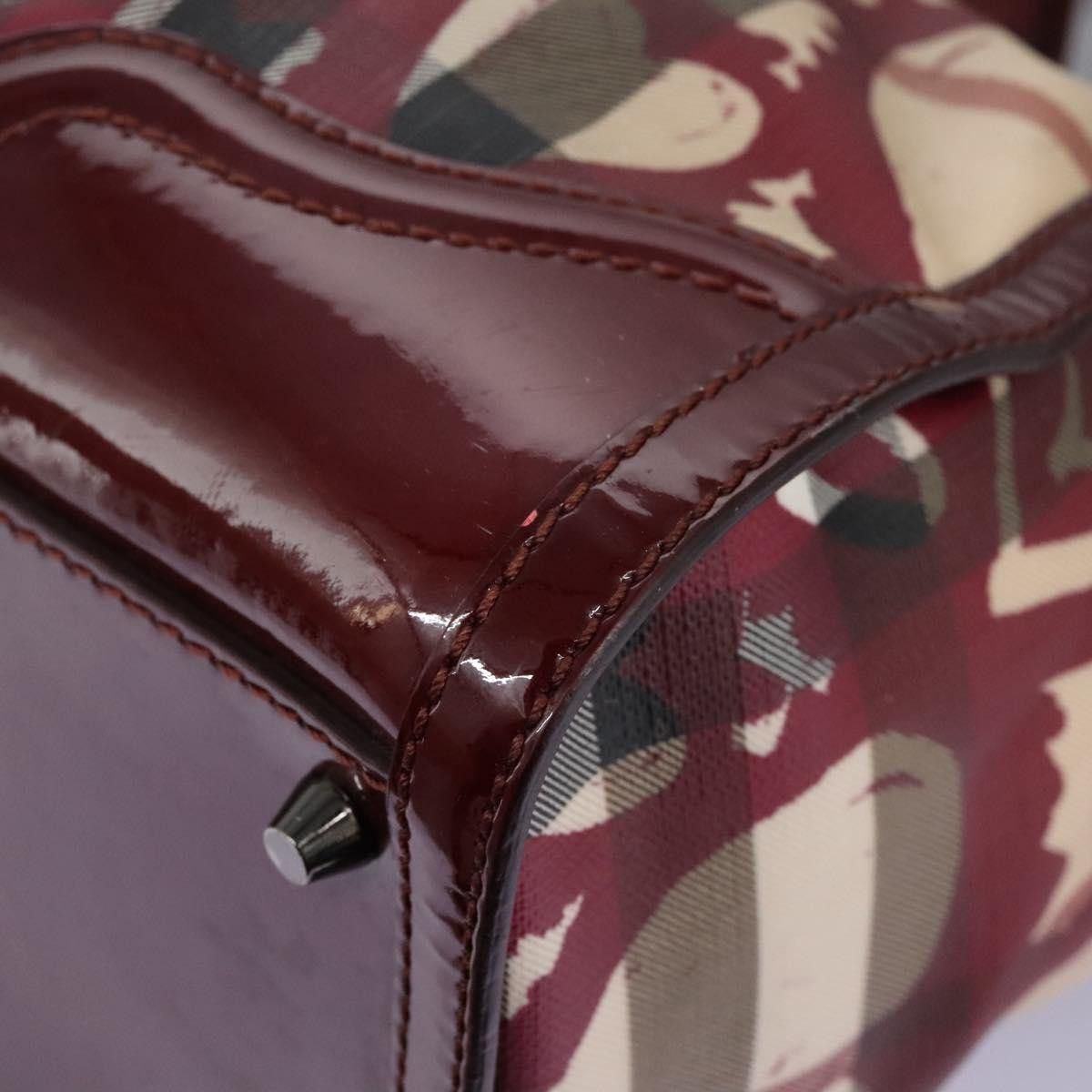 Burberry Heart Burgundy Canvas Travel Bag (Pre-Owned) Size ONE SIZE - 10 Thumbnail