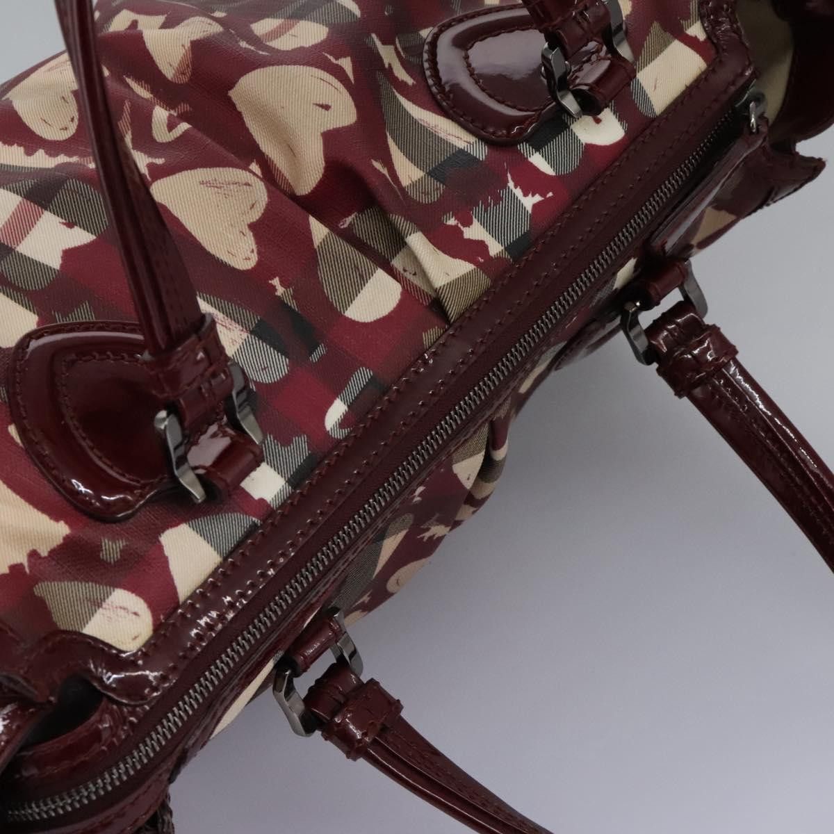 Burberry Heart Burgundy Canvas Travel Bag (Pre-Owned) Size ONE SIZE - 18 Thumbnail