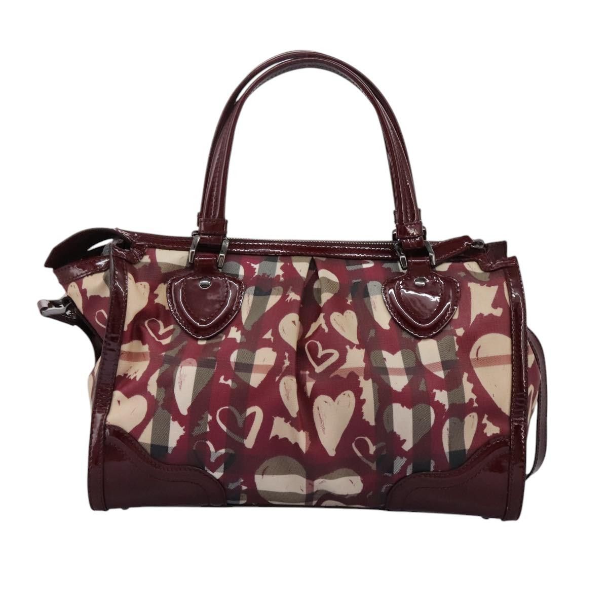 Burberry Heart Burgundy Canvas Travel Bag (Pre-Owned) Size ONE SIZE - 2 Thumbnail