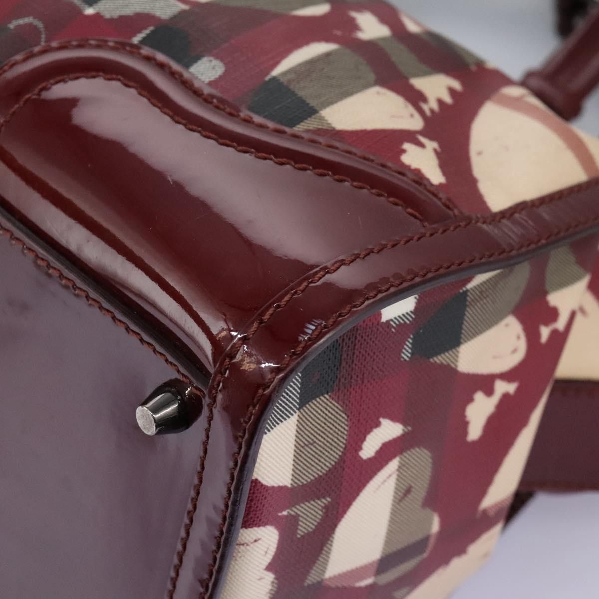 Burberry Heart Burgundy Canvas Travel Bag (Pre-Owned) Size ONE SIZE - 8 Thumbnail