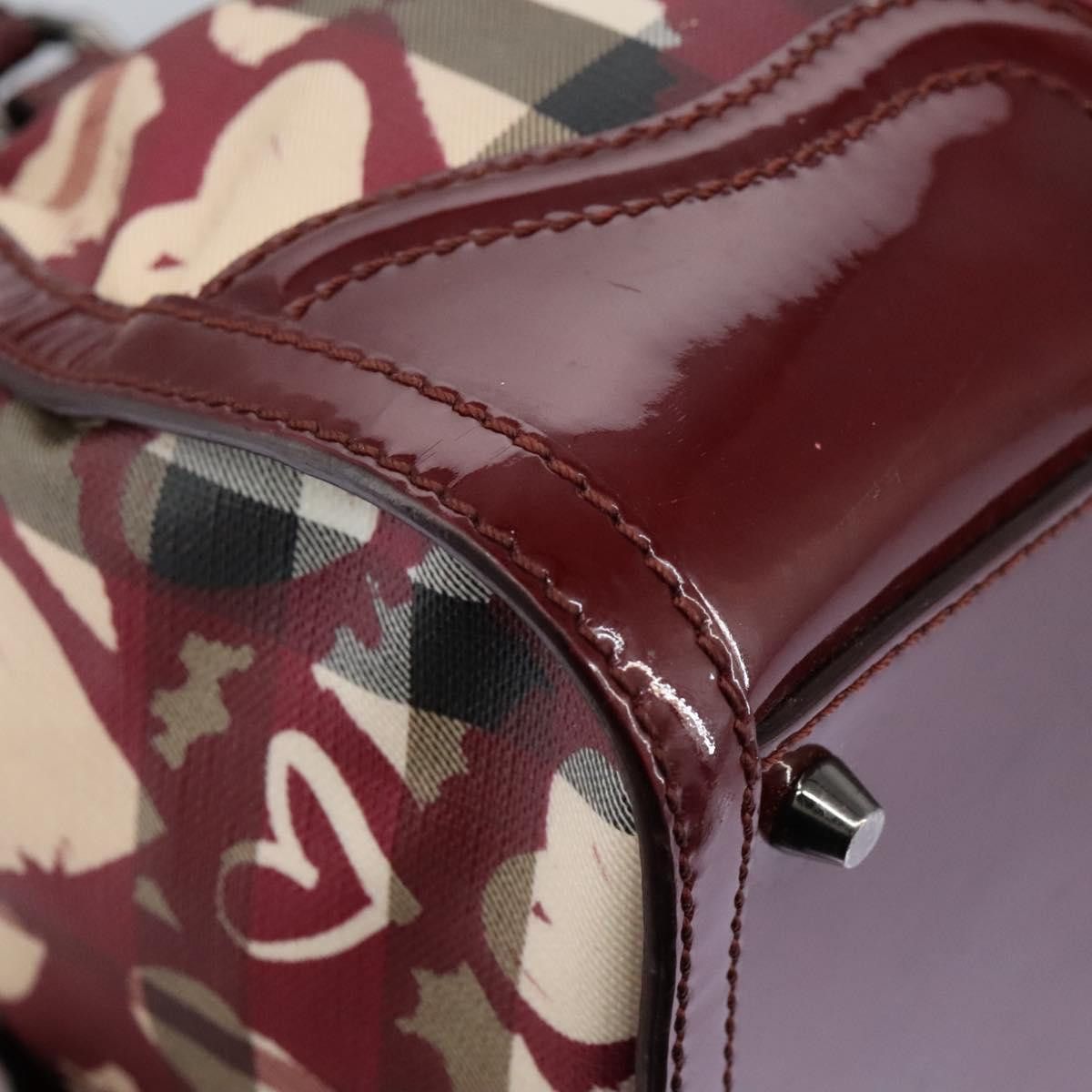 Burberry Heart Burgundy Canvas Travel Bag (Pre-Owned) Size ONE SIZE - 9 Thumbnail