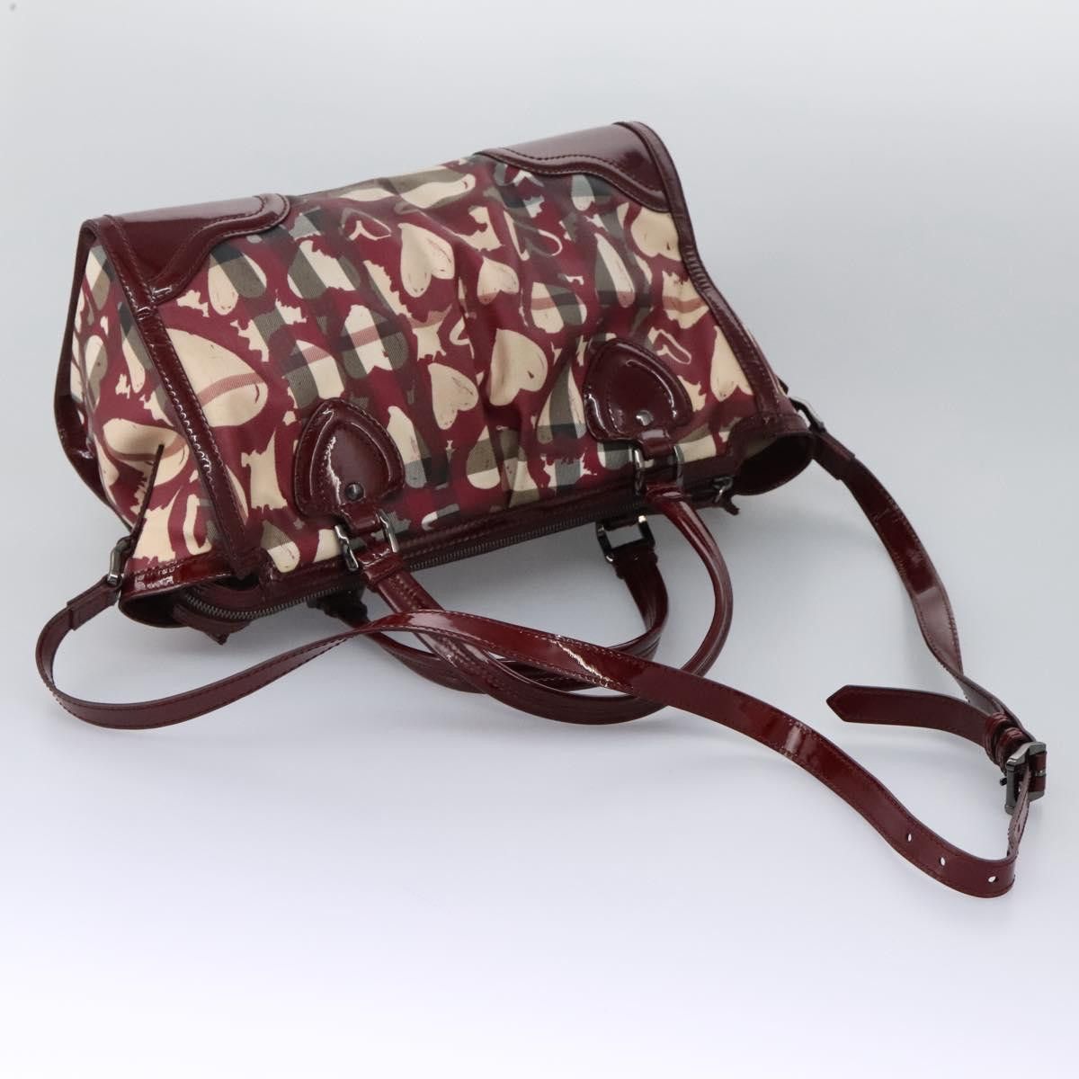 Burberry Heart Burgundy Canvas Travel Bag (Pre-Owned) Size ONE SIZE - 19 Thumbnail