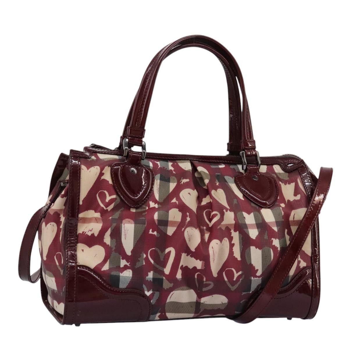 Burberry Heart Burgundy Canvas Travel Bag (Pre-Owned) Size ONE SIZE - 17 Thumbnail