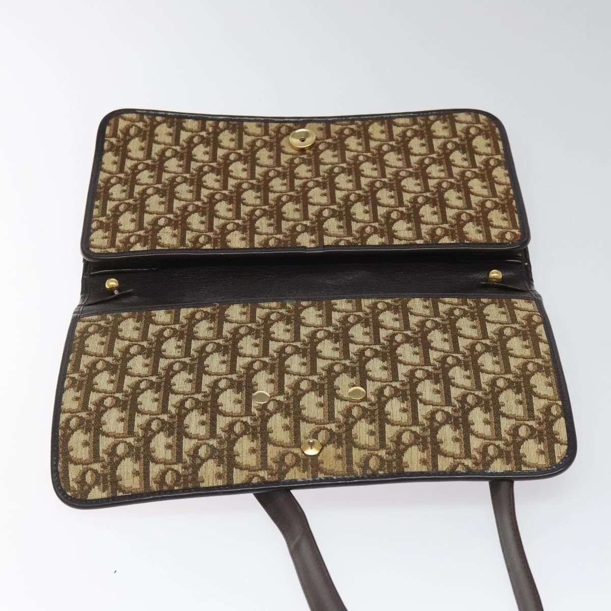 Dior Trotteur Brown Canvas Shoulder Bag (Pre-Owned) Size ONE SIZE - 13 Thumbnail