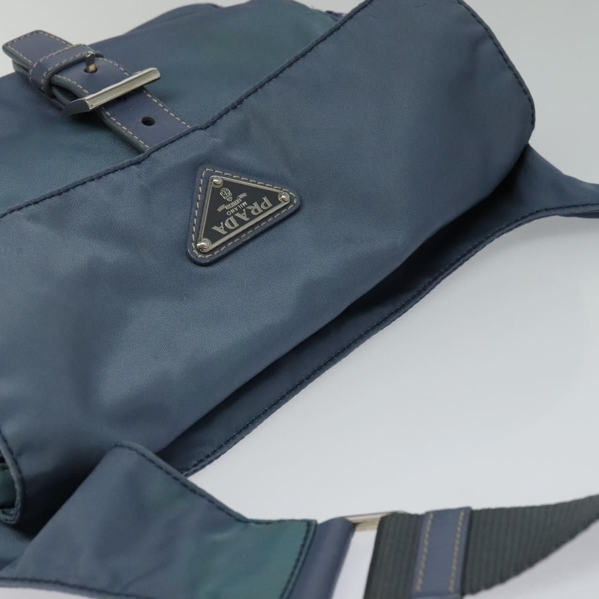 Prada Tessuto Blue Synthetic Shoulder Bag (Pre-Owned) Size ONE SIZE - 16 Thumbnail