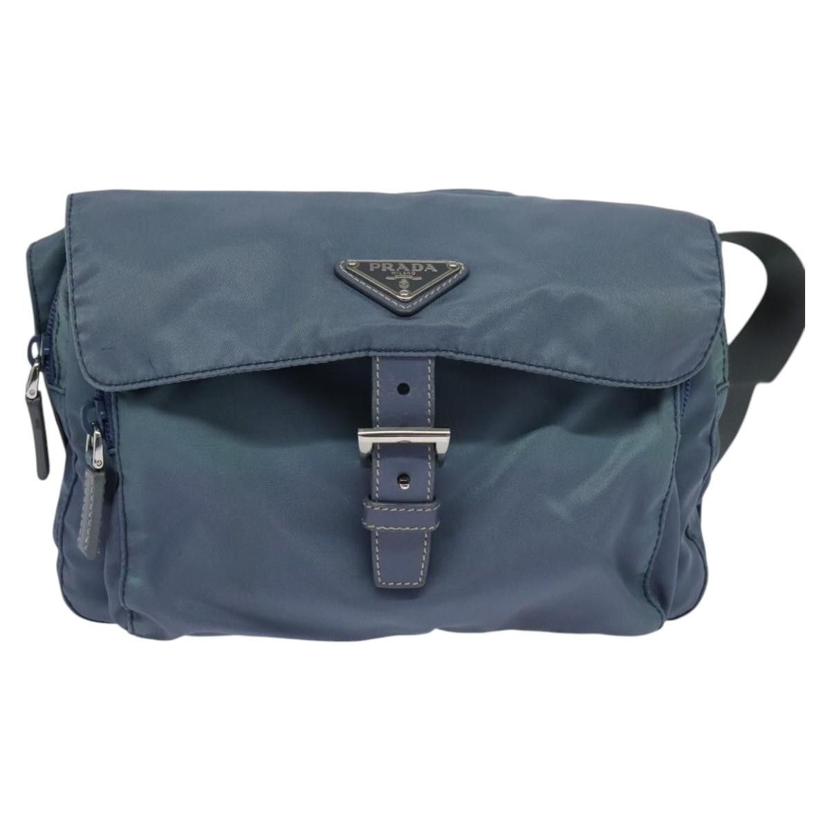 Prada Tessuto Blue Synthetic Shoulder Bag (Pre-Owned) Size ONE SIZE - 19 Thumbnail