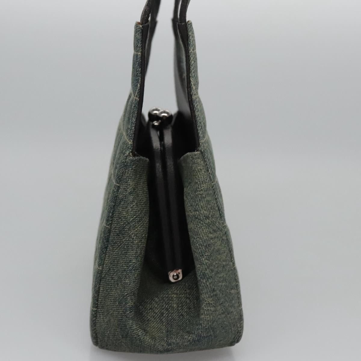 Chanel Chocolate Bar Blue Canvas Shoulder Bag (Pre-Owned) Size ONE SIZE - 4 Thumbnail