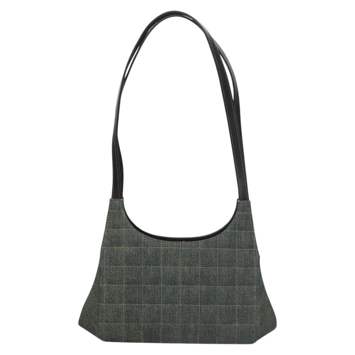 Chanel Chocolate Bar Blue Canvas Shoulder Bag (Pre-Owned) Size ONE SIZE - 2 Thumbnail