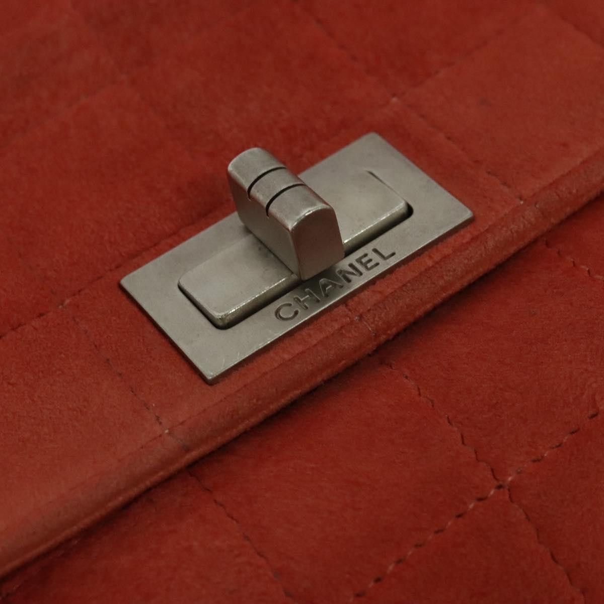 Chanel Chocolate Bar Red Suede Shoulder Bag (Pre-Owned) Size ONE SIZE - 11 Thumbnail