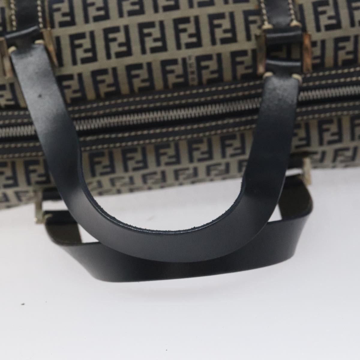 Fendi Zucchino Navy Canvas Handbag (Pre-Owned) Size ONE SIZE - 5 Thumbnail