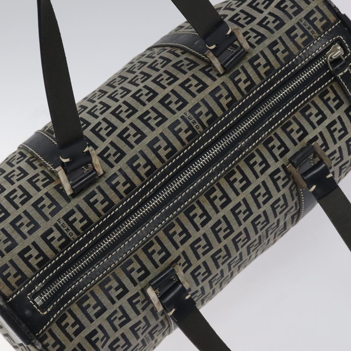 Fendi Zucchino Navy Canvas Handbag (Pre-Owned) Size ONE SIZE - 13 Thumbnail