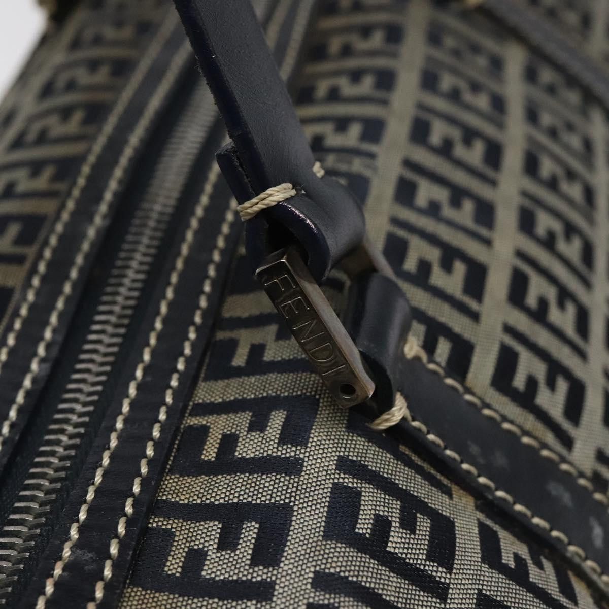 Fendi Zucchino Navy Canvas Handbag (Pre-Owned) Size ONE SIZE - 12 Thumbnail