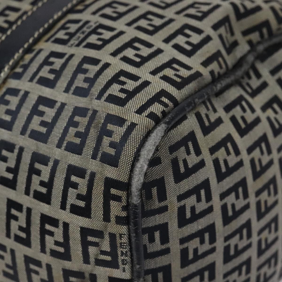 Fendi Zucchino Navy Canvas Handbag (Pre-Owned) Size ONE SIZE - 8 Thumbnail