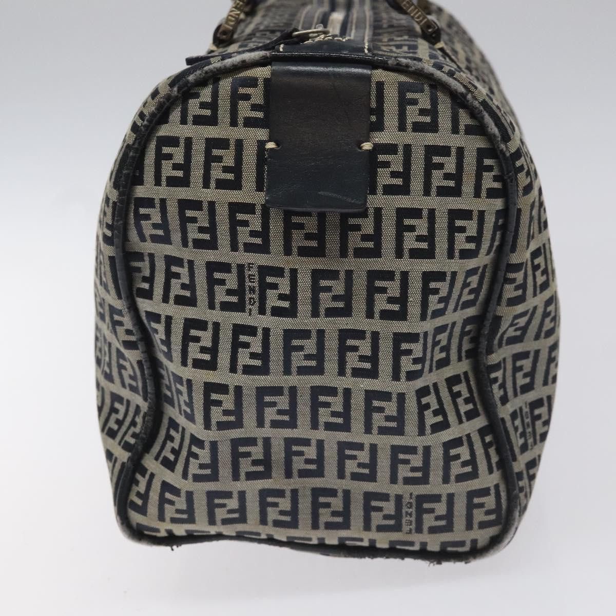 Fendi Zucchino Navy Canvas Handbag (Pre-Owned) Size ONE SIZE - 3 Thumbnail