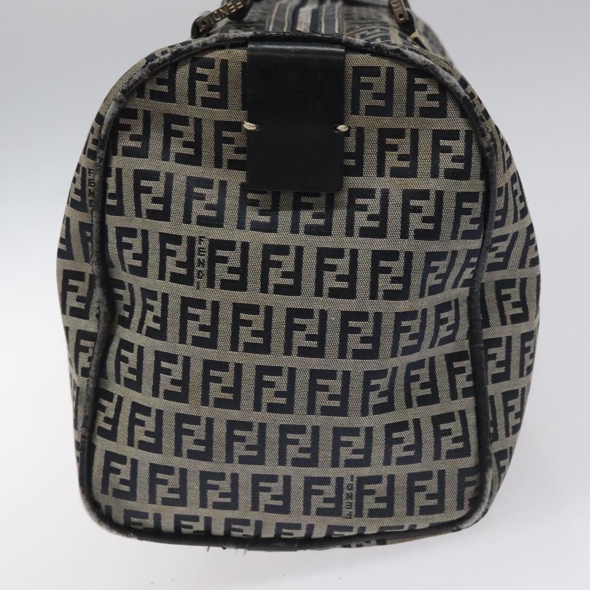 Fendi Zucchino Navy Canvas Handbag (Pre-Owned) Size ONE SIZE - 4 Thumbnail