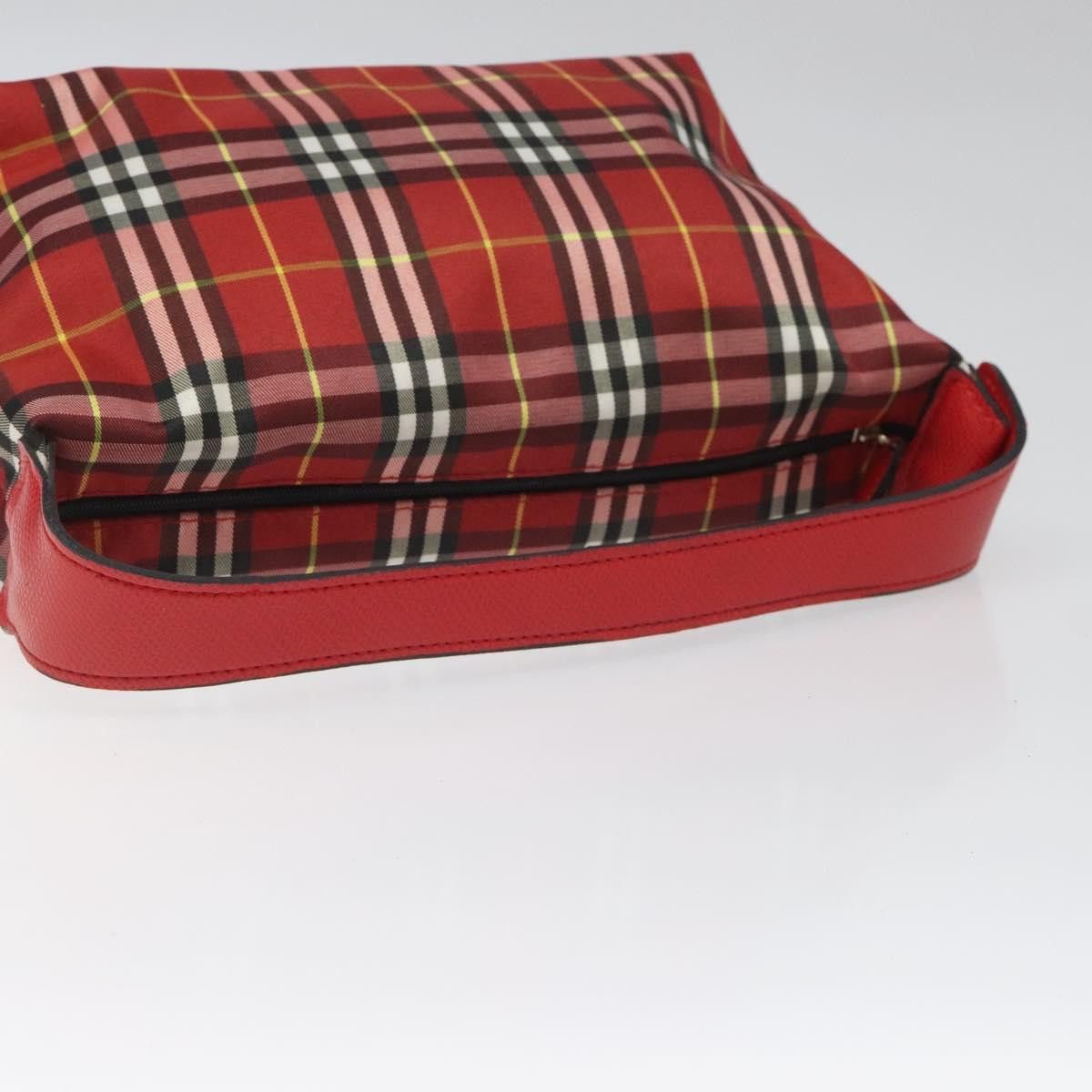 Burberry Nova Check Red Synthetic Handbag (Pre-Owned) Size ONE SIZE - 5 Thumbnail