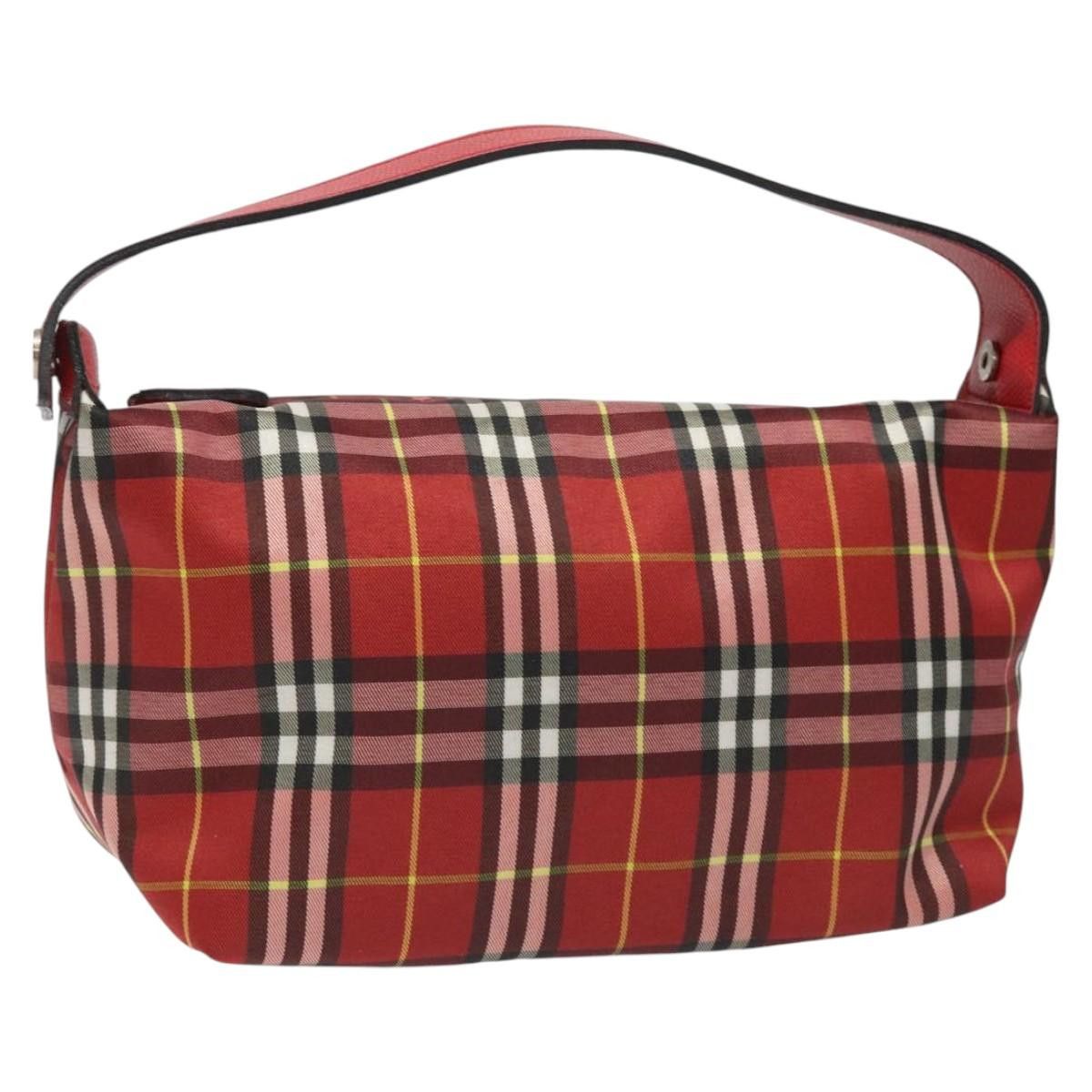 Burberry Nova Check Red Synthetic Handbag (Pre-Owned) Size ONE SIZE - 16 Thumbnail