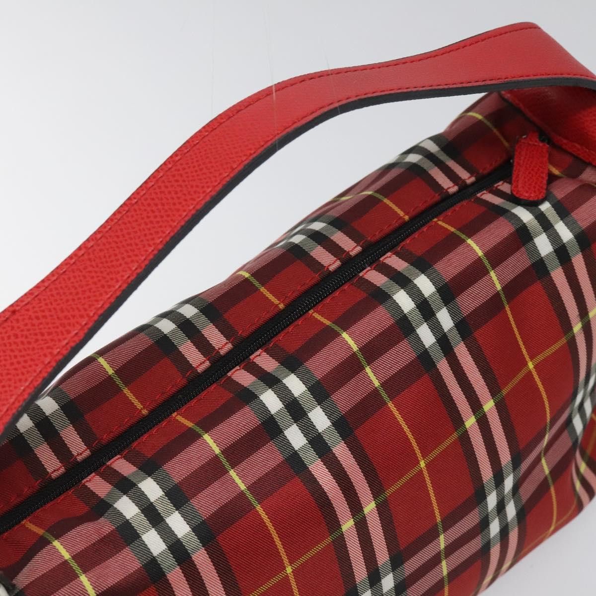 Burberry Nova Check Red Synthetic Handbag (Pre-Owned) Size ONE SIZE - 17 Thumbnail