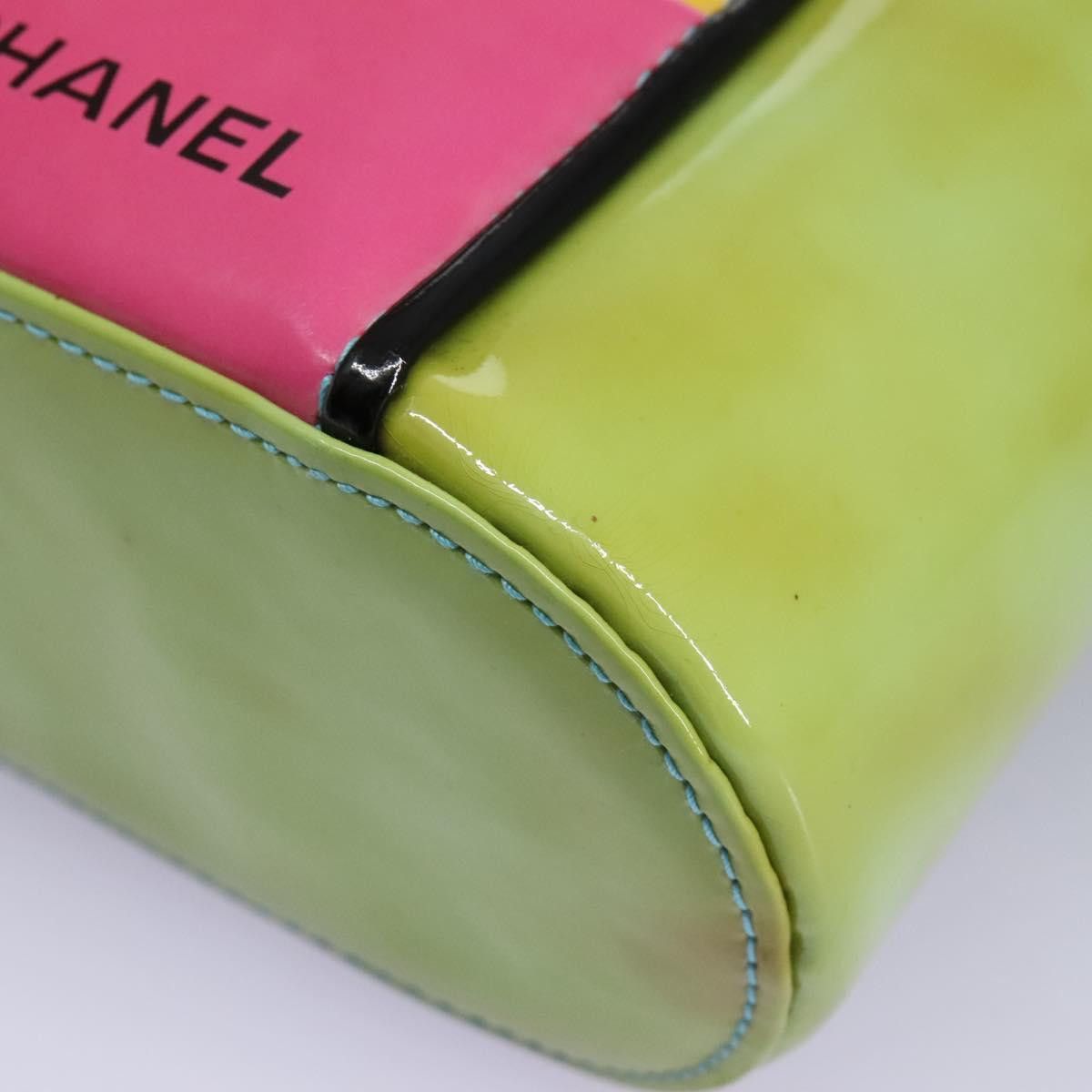 Chanel Paris Biarritz Green Patent Leather Handbag (Pre-Owned) Size ONE SIZE - 11 Thumbnail