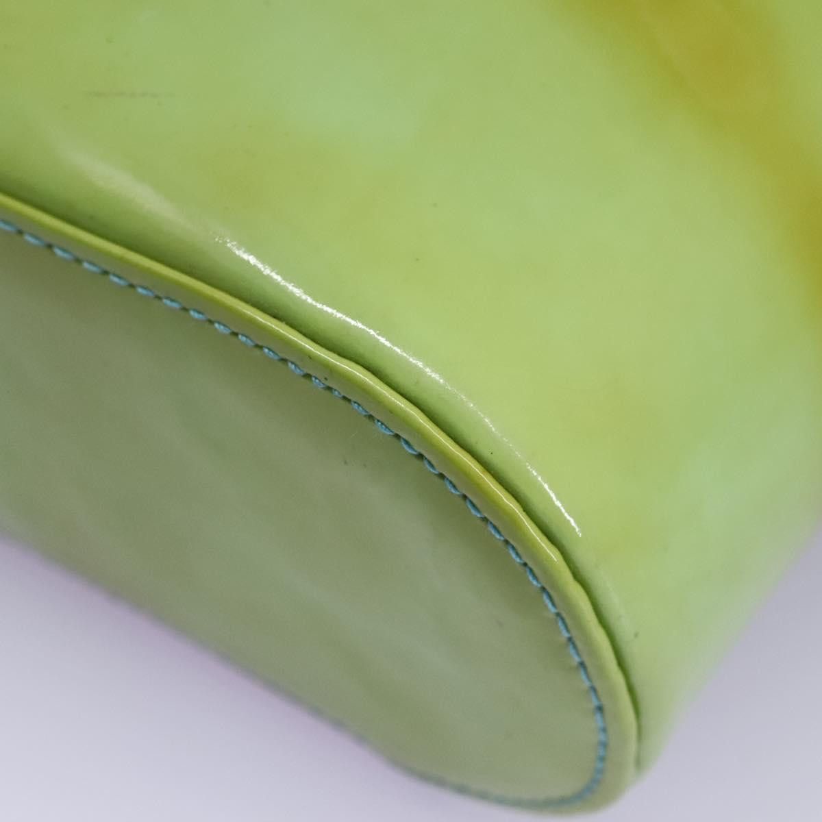 Chanel Paris Biarritz Green Patent Leather Handbag (Pre-Owned) Size ONE SIZE - 13 Thumbnail
