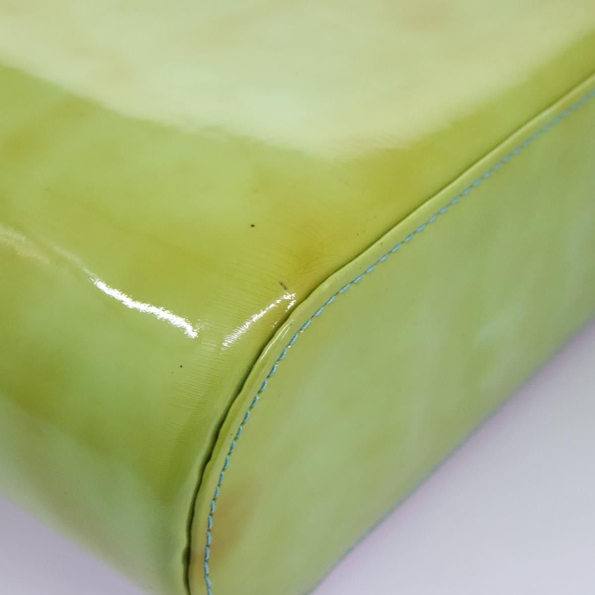 Chanel Paris Biarritz Green Patent Leather Handbag (Pre-Owned) Size ONE SIZE - 12 Thumbnail