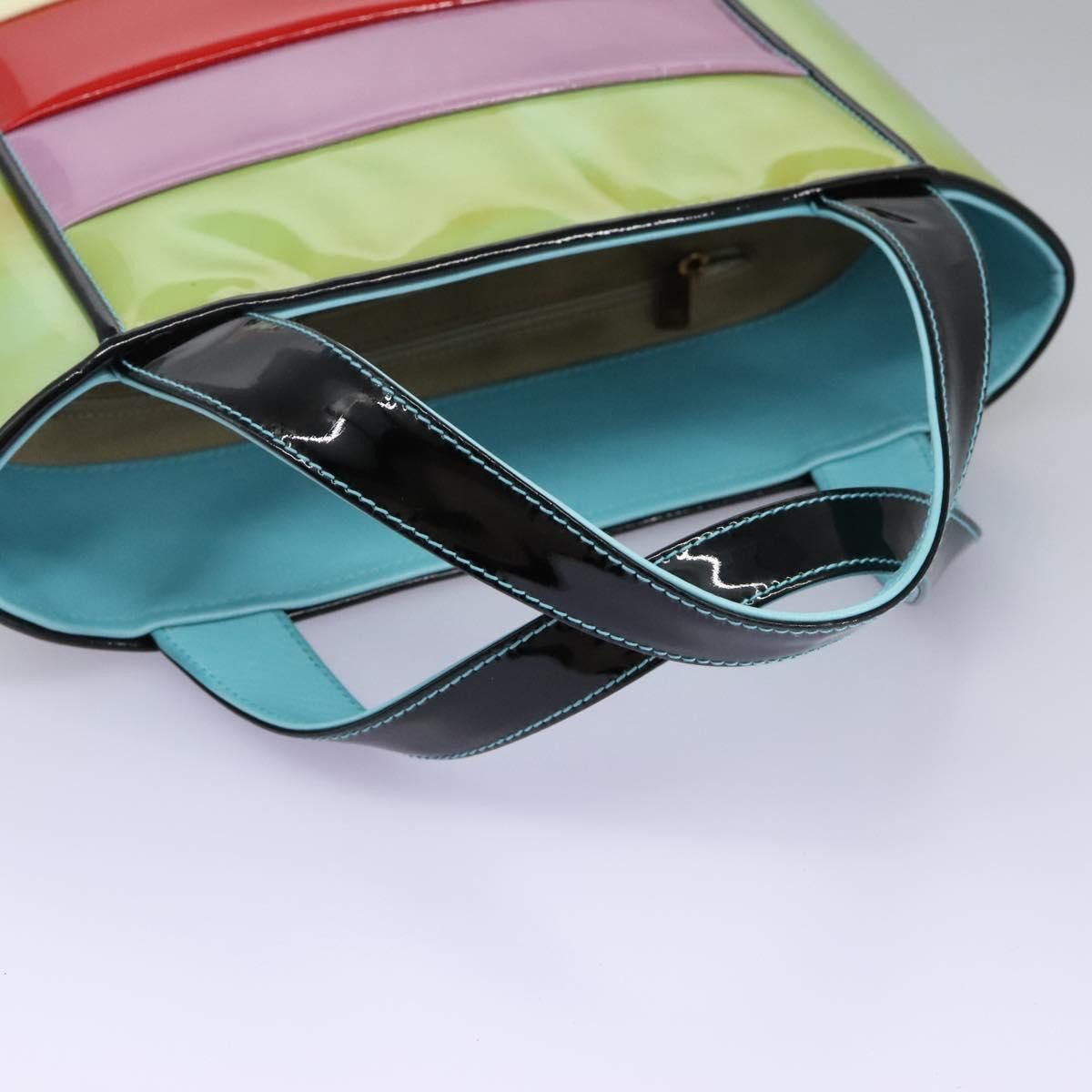 Chanel Paris Biarritz Green Patent Leather Handbag (Pre-Owned) Size ONE SIZE - 5 Thumbnail