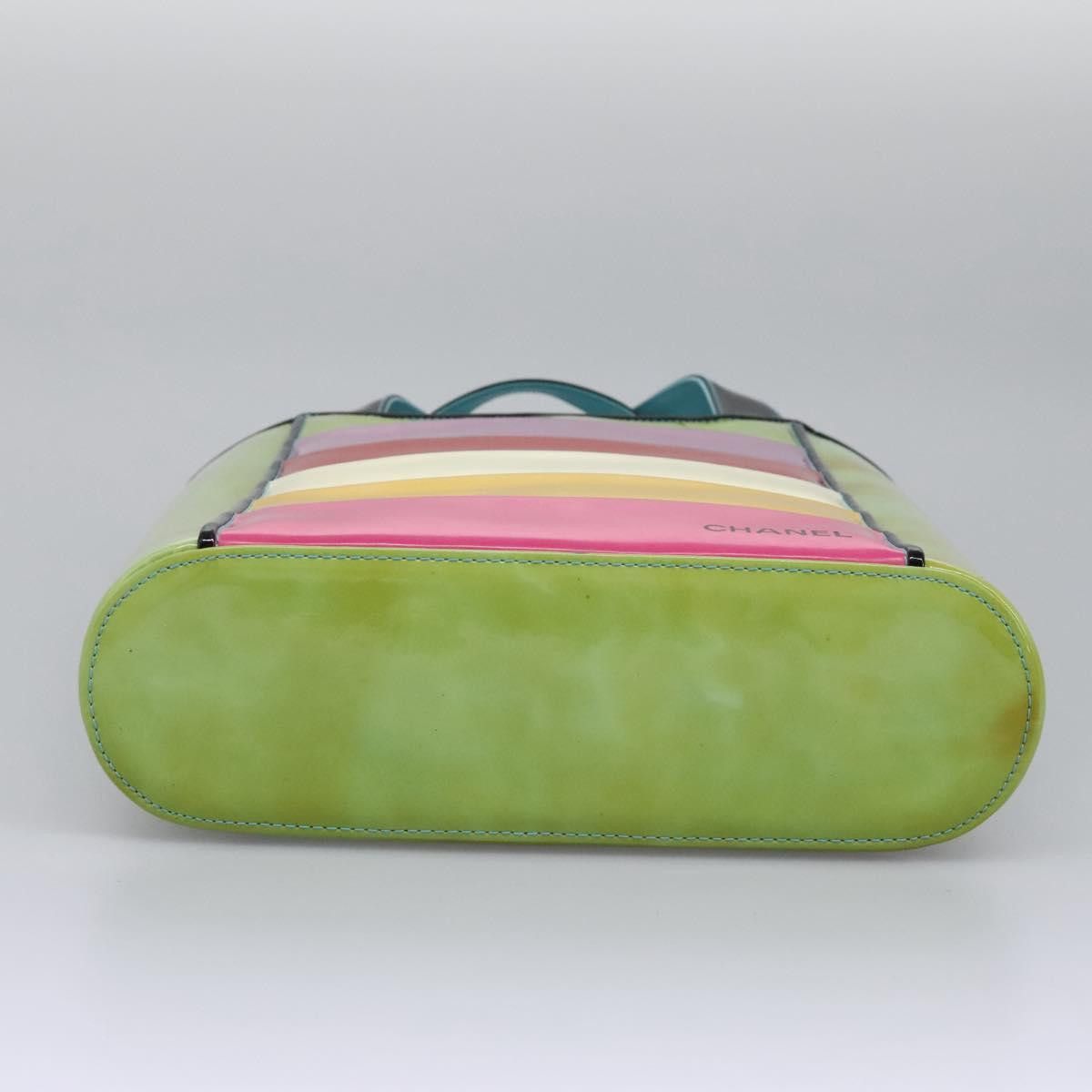 Chanel Paris Biarritz Green Patent Leather Handbag (Pre-Owned) Size ONE SIZE - 9 Thumbnail