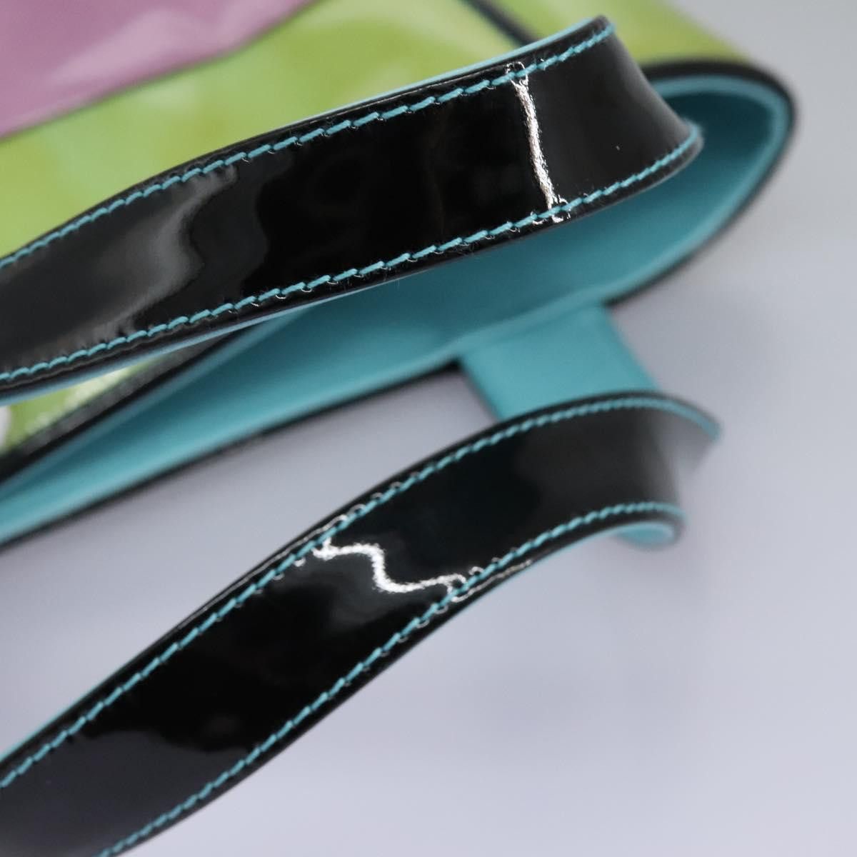 Chanel Paris Biarritz Green Patent Leather Handbag (Pre-Owned) Size ONE SIZE - 6 Thumbnail