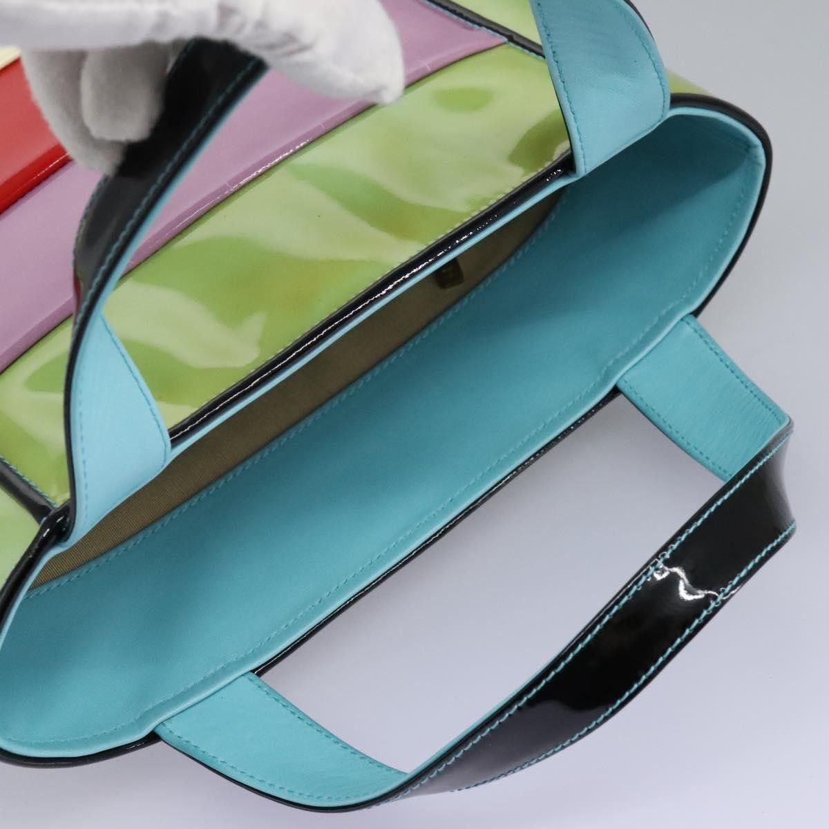 Chanel Paris Biarritz Green Patent Leather Handbag (Pre-Owned) Size ONE SIZE - 8 Thumbnail