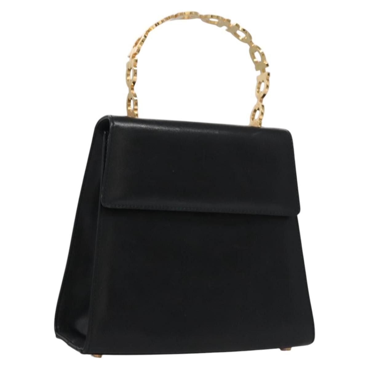 Salvatore Ferragamo Gancini Black Leather Handbag (Pre-Owned) Size ONE SIZE - 15 Thumbnail