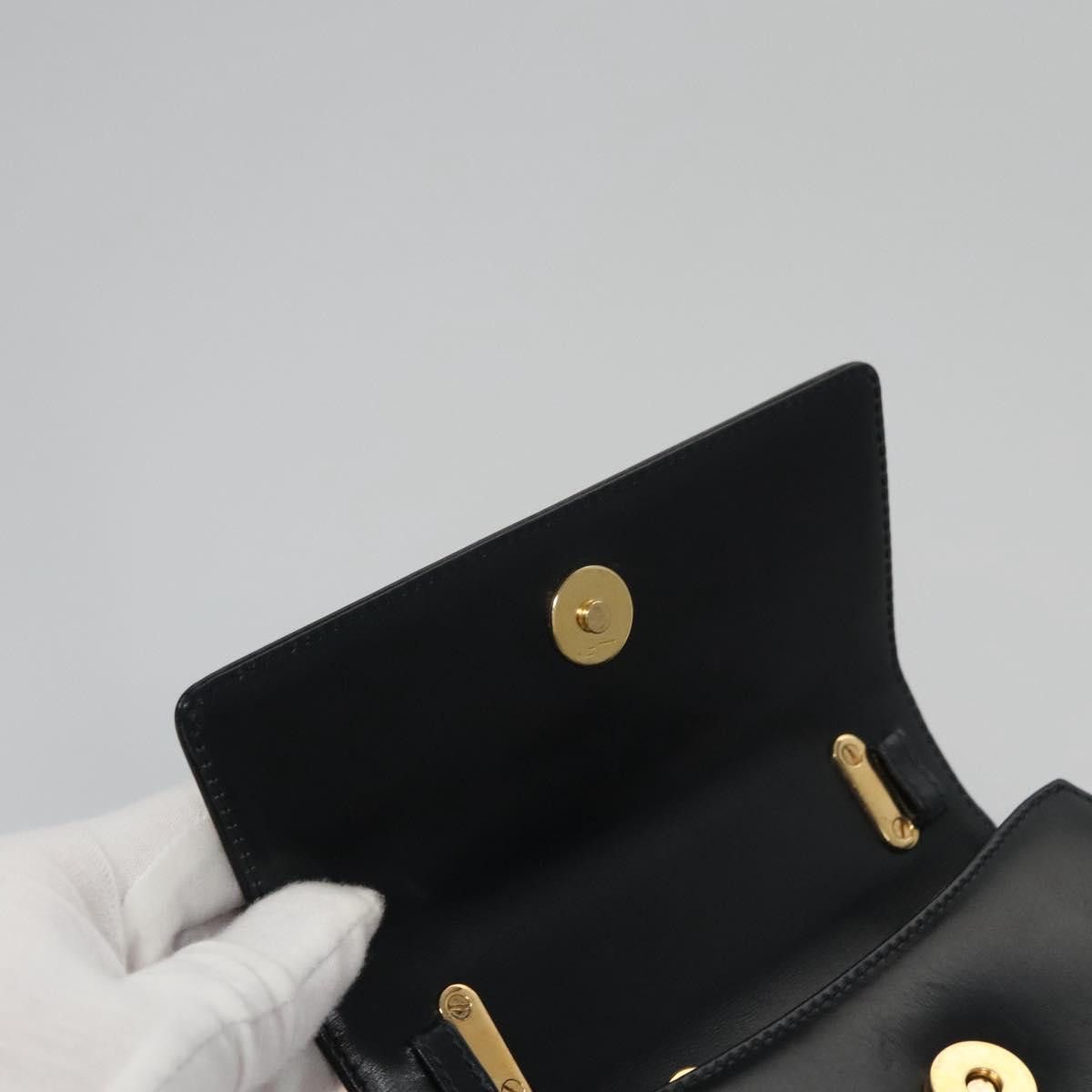 Salvatore Ferragamo Gancini Black Leather Handbag (Pre-Owned) Size ONE SIZE - 18 Thumbnail