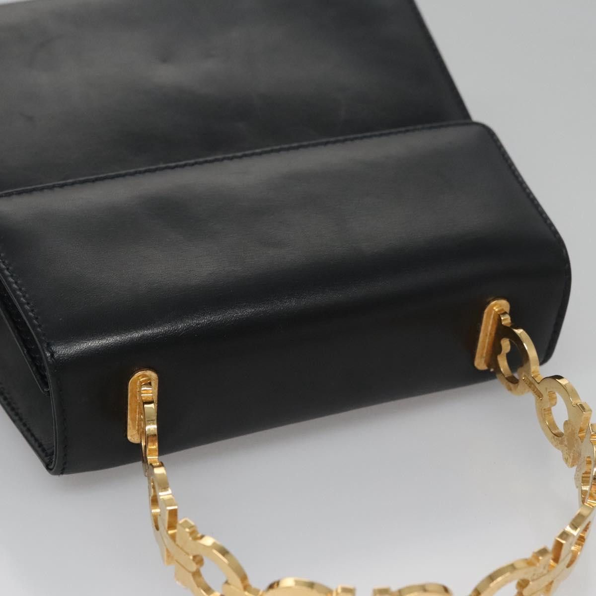 Salvatore Ferragamo Gancini Black Leather Handbag (Pre-Owned) Size ONE SIZE - 14 Thumbnail