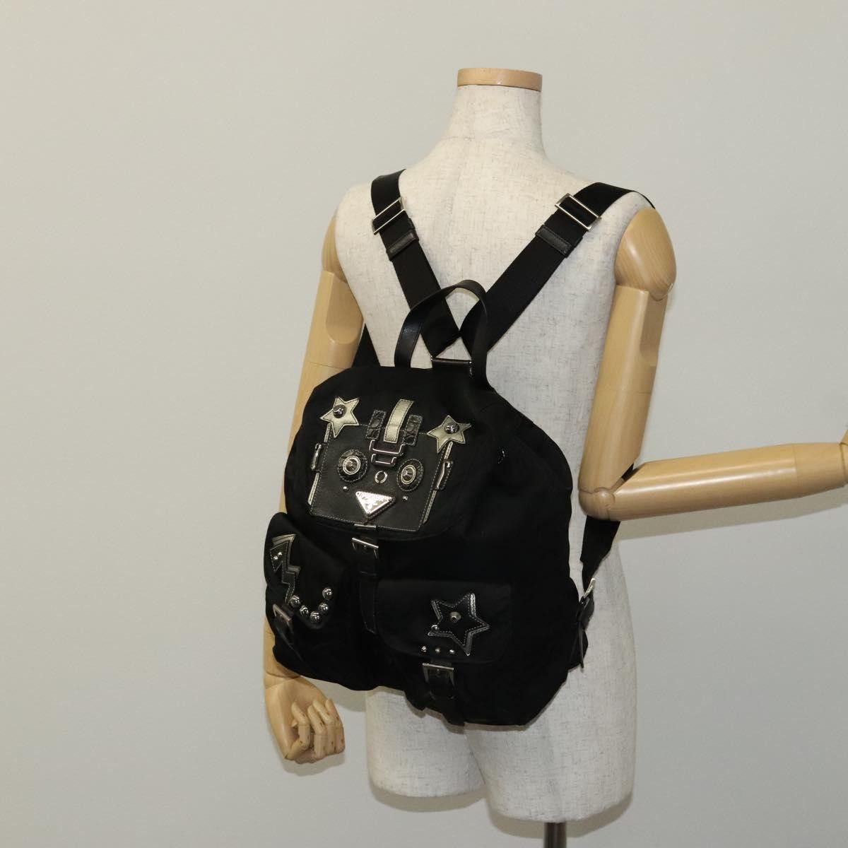 Prada Robot Black Synthetic Backpack Bag (Pre-Owned) Size ONE SIZE - 16 Thumbnail