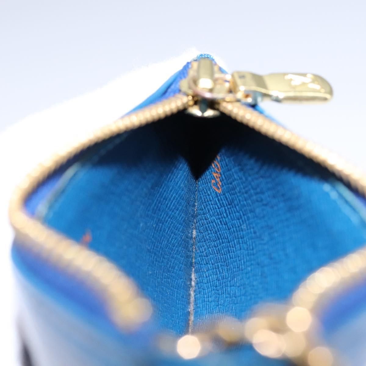 Louis Vuitton Pochette Clés Blue Leather Wallet (Pre-Owned) Size ONE SIZE - 19 Thumbnail