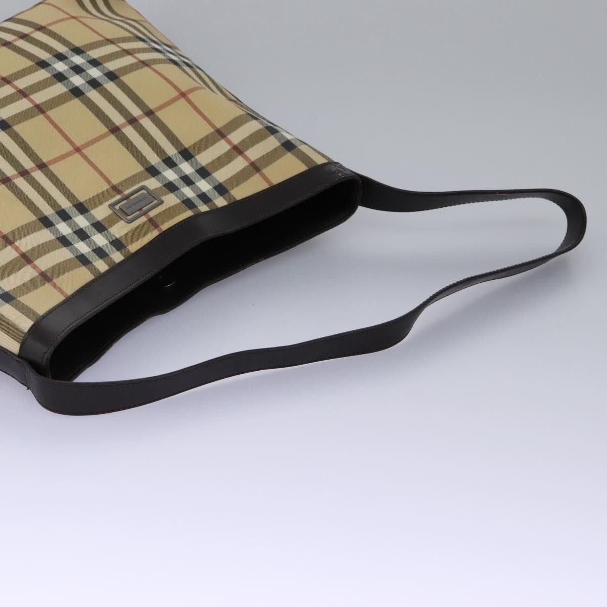 Burberry Nova Check Beige Canvas Shoulder Bag (Pre-Owned) Size ONE SIZE - 5 Thumbnail