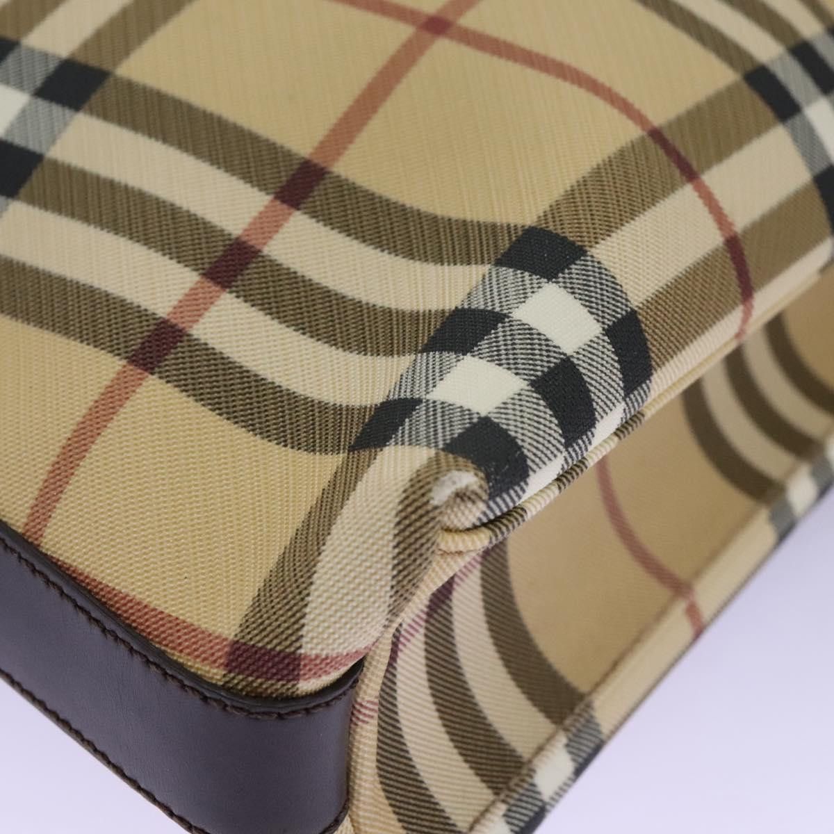 Burberry Nova Check Beige Canvas Shoulder Bag (Pre-Owned) Size ONE SIZE - 7 Thumbnail