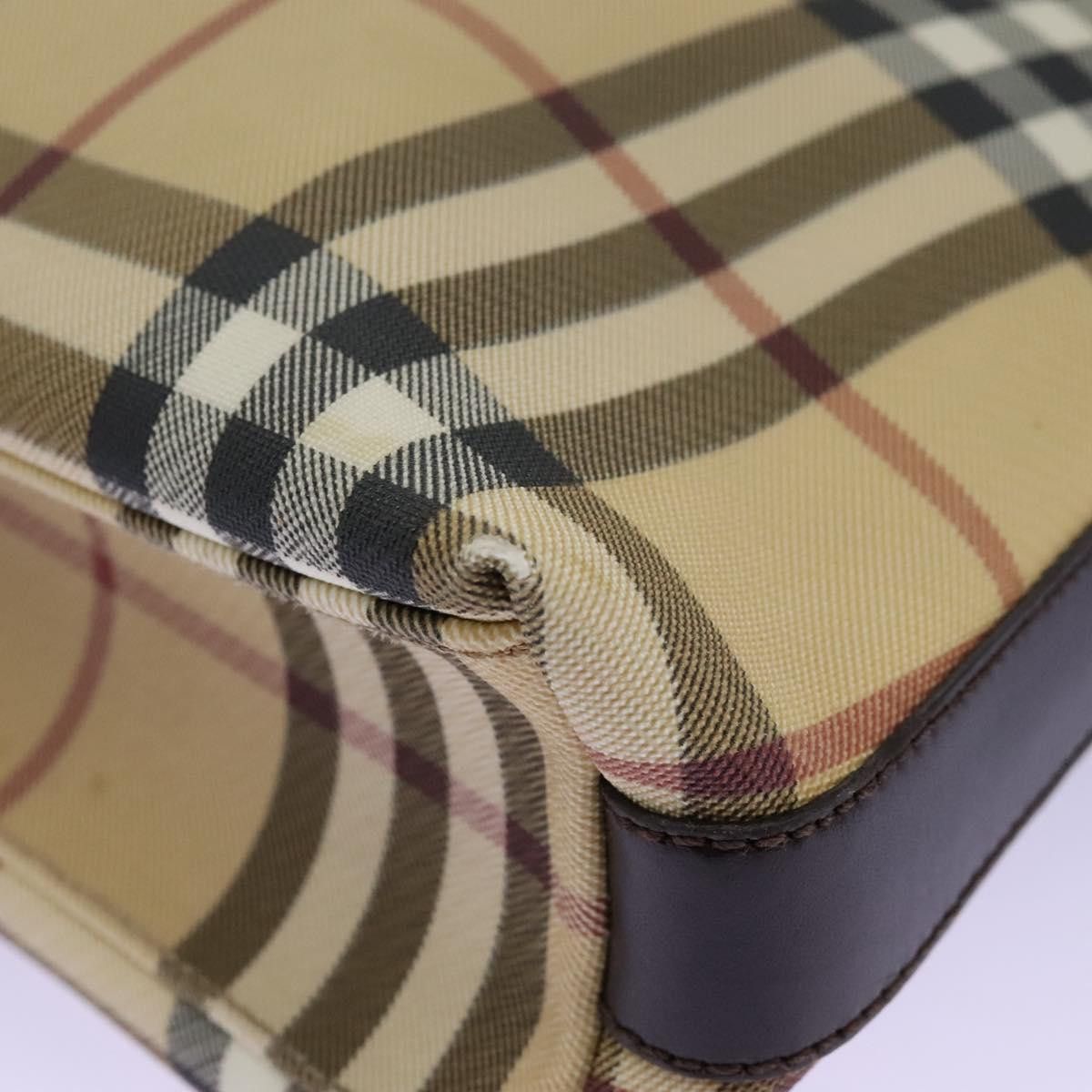 Burberry Nova Check Beige Canvas Shoulder Bag (Pre-Owned) Size ONE SIZE - 10 Thumbnail